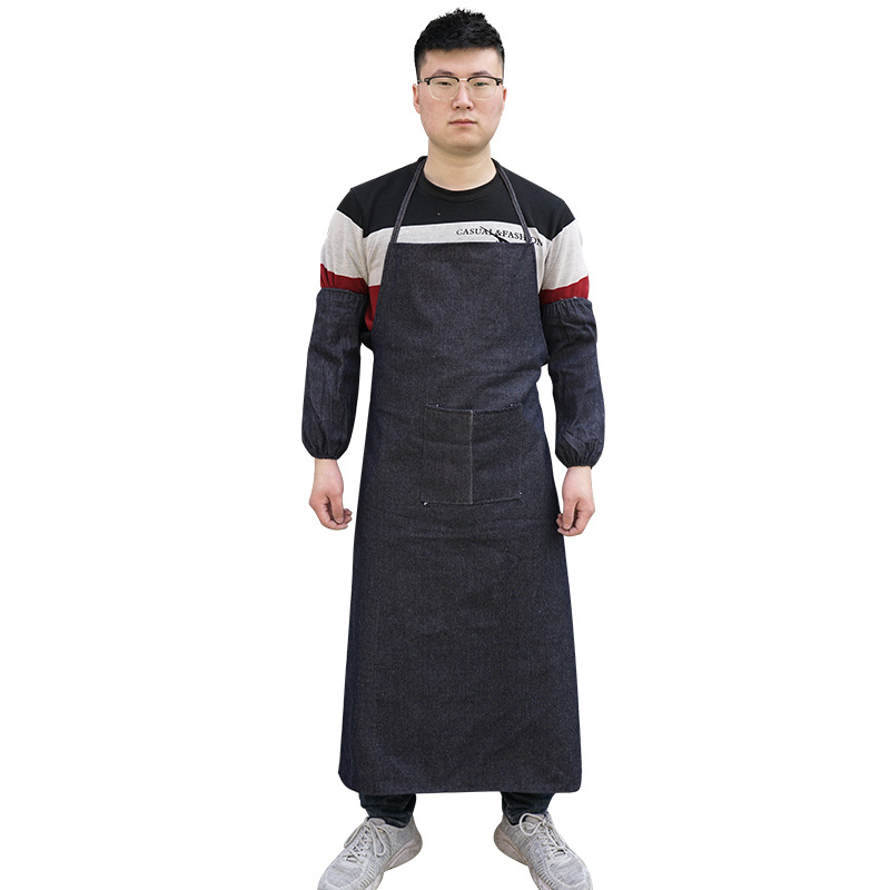 Denim radna pregača za odrasle, teška, izdržljiva, za zavarivanje i obradu