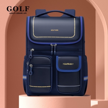 GOLF Ghiozdan școlar pentru copii - Capacitate mare, Rezistent la apă, Suport ergonomic pentru coloană, Compartimente multiple, Unisex