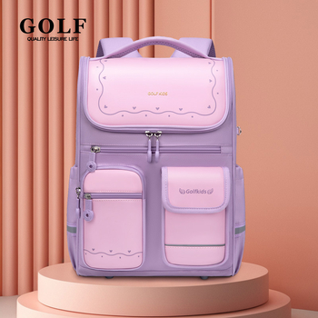 GOLF Ghiozdan școlar pentru copii - Capacitate mare, Rezistent la apă, Suport ergonomic pentru coloană, Compartimente multiple, Unisex