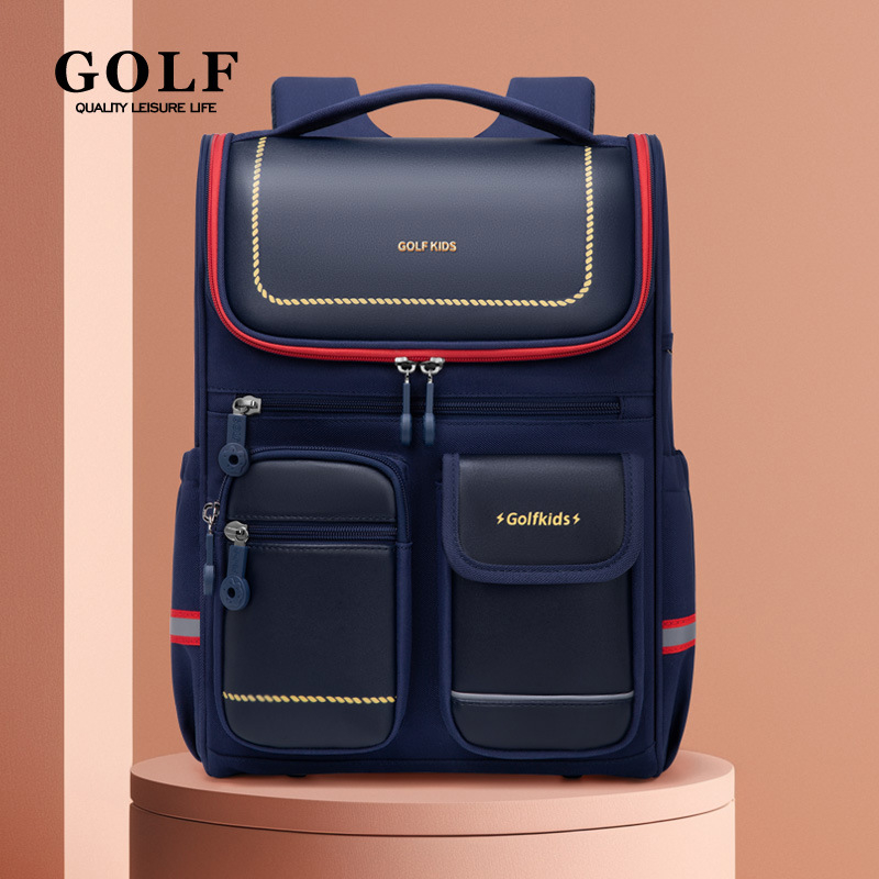 GOLF Ghiozdan școlar pentru copii - Capacitate mare, Rezistent la apă, Suport ergonomic pentru coloană, Compartimente multiple, Unisex
