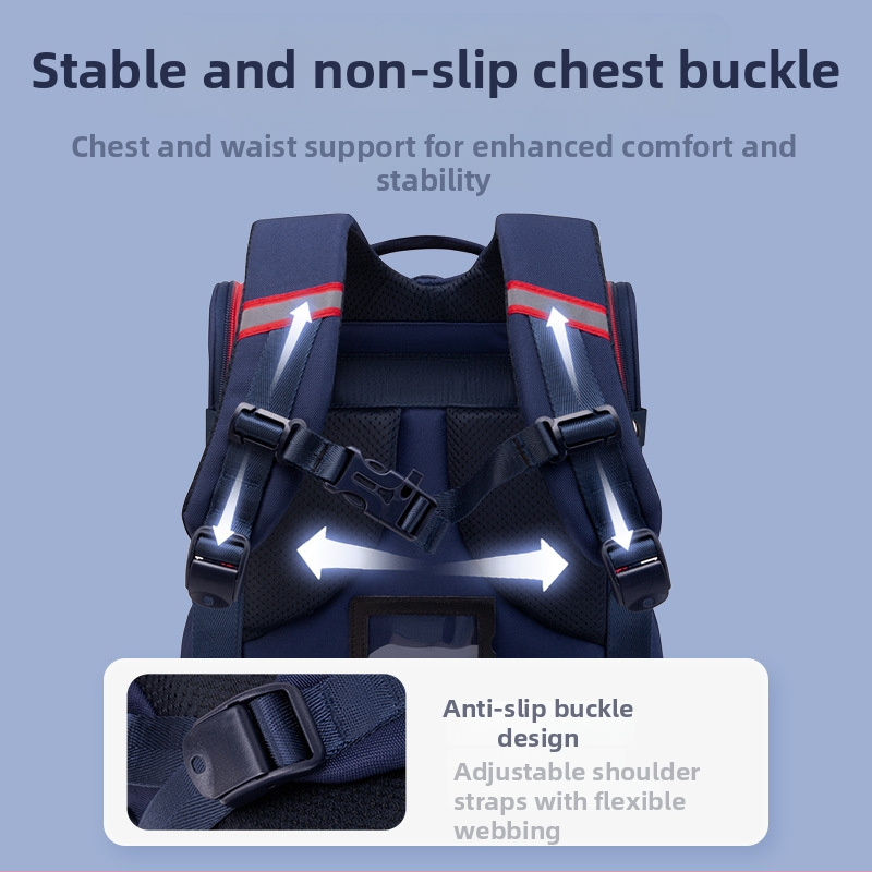 GOLF Ghiozdan școlar pentru copii - Capacitate mare, Rezistent la apă, Suport ergonomic pentru coloană, Compartimente multiple, Unisex