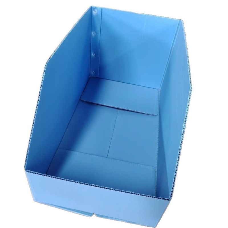 Cutie de depozitare din PP cu placă goală, design pliabil în unghi, impermeabilă și rezistentă la umezeală, 3 mm grosime a peretelui, turnare prin injecție, personalizabilă