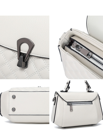 Kožna mala kvadratna torbica inspirirana Chanelom, srednje veličine, za rameno i crossbody