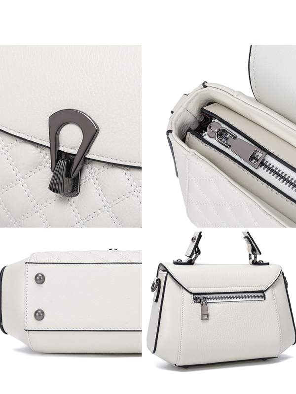 Kožna mala kvadratna torbica inspirirana Chanelom, srednje veličine, za rameno i crossbody