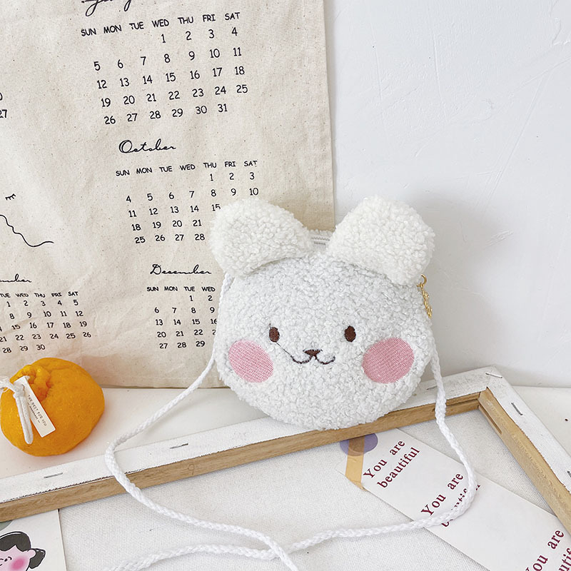 Plush torbica za novčiće za djevojčice, predškolska dob – ultra lagana, vuneni materijal, podstava od poliestera, uzorak životinja