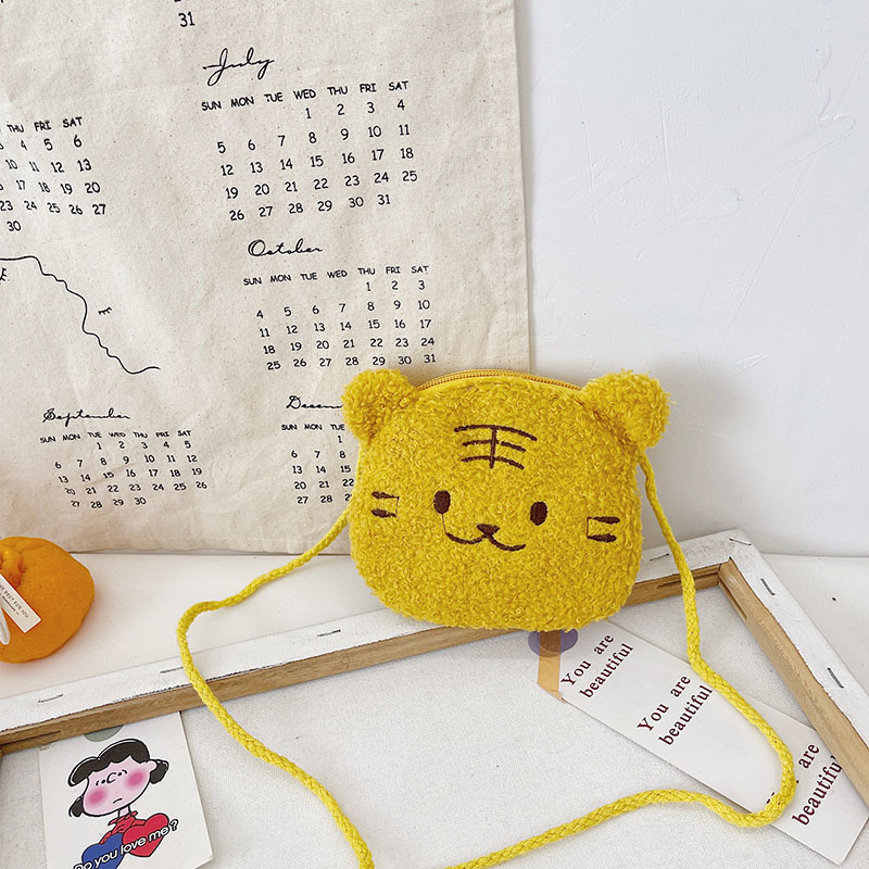 Plush torbica za novčiće za djevojčice, predškolska dob – ultra lagana, vuneni materijal, podstava od poliestera, uzorak životinja