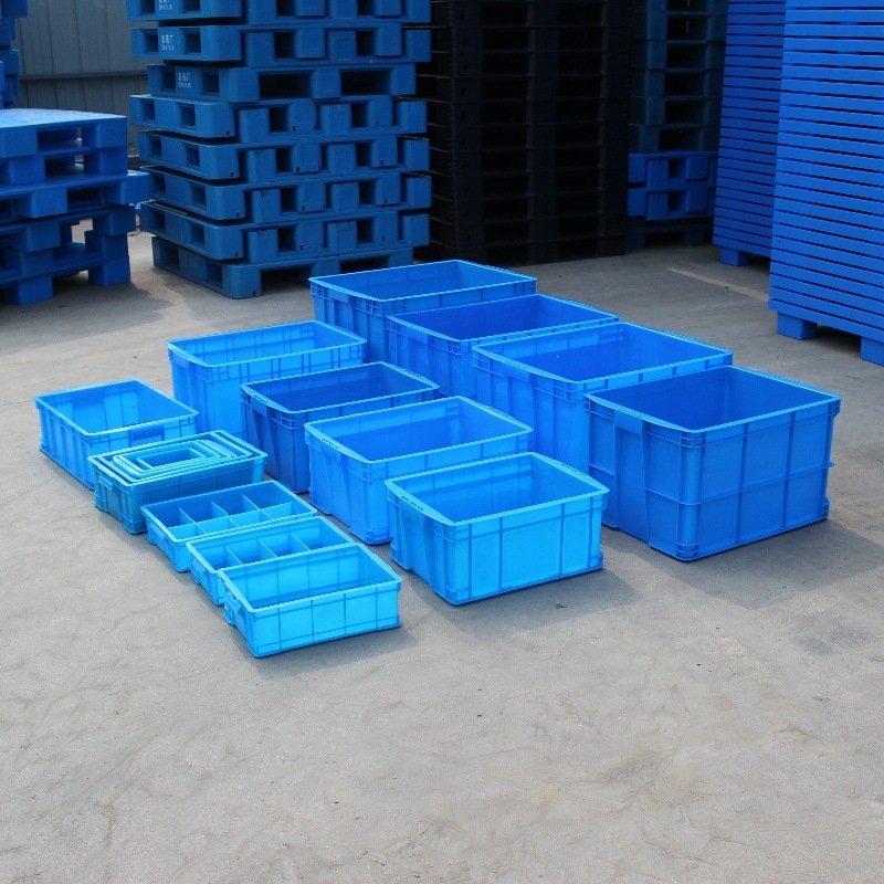 Cutie turnover din plastic HDPE cu capac, rezistentă la apă și coroziune, grosimea peretelui 1.5–2.0 mm, capacitate de încărcare 5–50