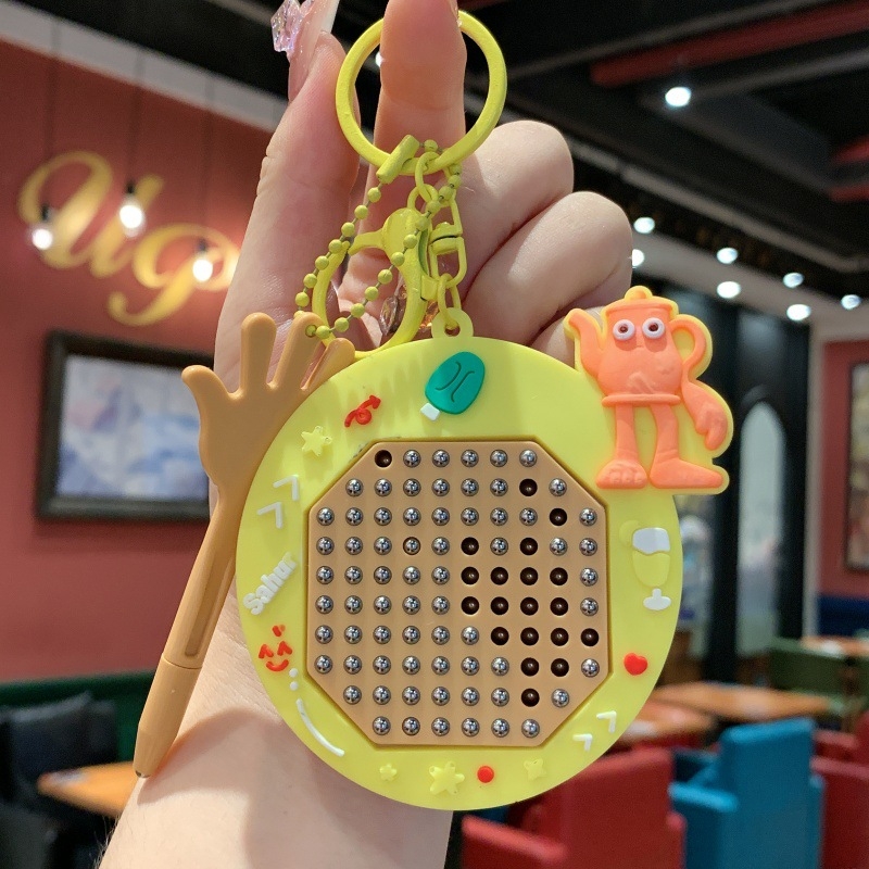 Kameng Breloc Caricatură, Placă Magnetică PVC cu Bilute pentru Desen, Ambalaj Individual