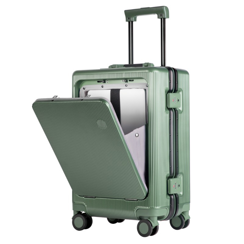 Valiză polikarbonat cu USB, deschidere frontală, încuietoare TSA și roți universale, 5 kg