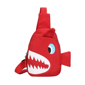 Dječja crossbody torba s karikaturnim morskim psom u korejskom stilu, lagana platnena torba, otporna na habanje, anti-theft, smanjuje teret