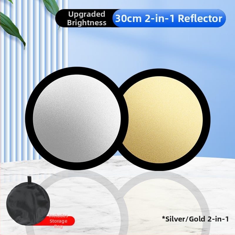 Рефлектор за фотография, пет в едно, кръгъл сгъваем портативен за вътрешна и външна употреба, модел Combination, тегло 0.2 кг