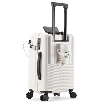 Poslovna torba s prednjim otvaranjem za ručni prtljag, USB priključak, ABS+PC materijal, vodootporna, avionski kotači