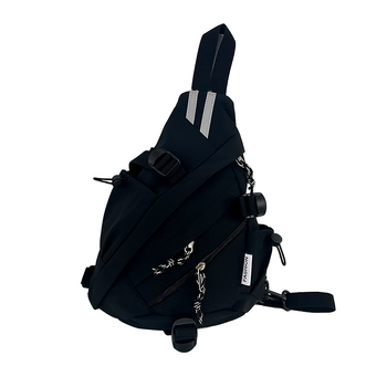 Dječja dvostruka crossbody torba, lagana najlon torbica, podstava od poliestera, uzorak s slovima, prozračna i otporna na habanje, svakodnevna upotreba