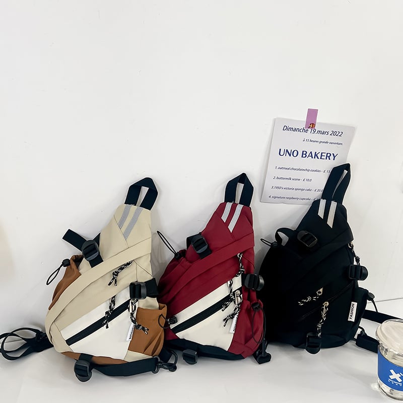 Dječja dvostruka crossbody torba, lagana najlon torbica, podstava od poliestera, uzorak s slovima, prozračna i otporna na habanje, svakodnevna upotreba