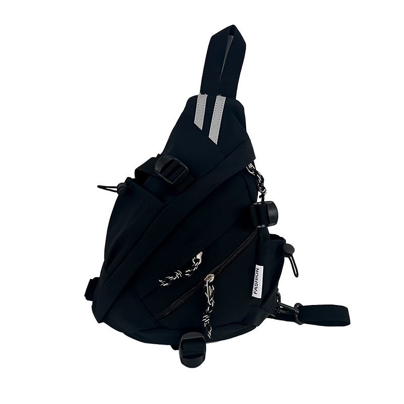 Dječja dvostruka crossbody torba, lagana najlon torbica, podstava od poliestera, uzorak s slovima, prozračna i otporna na habanje, svakodnevna upotreba
