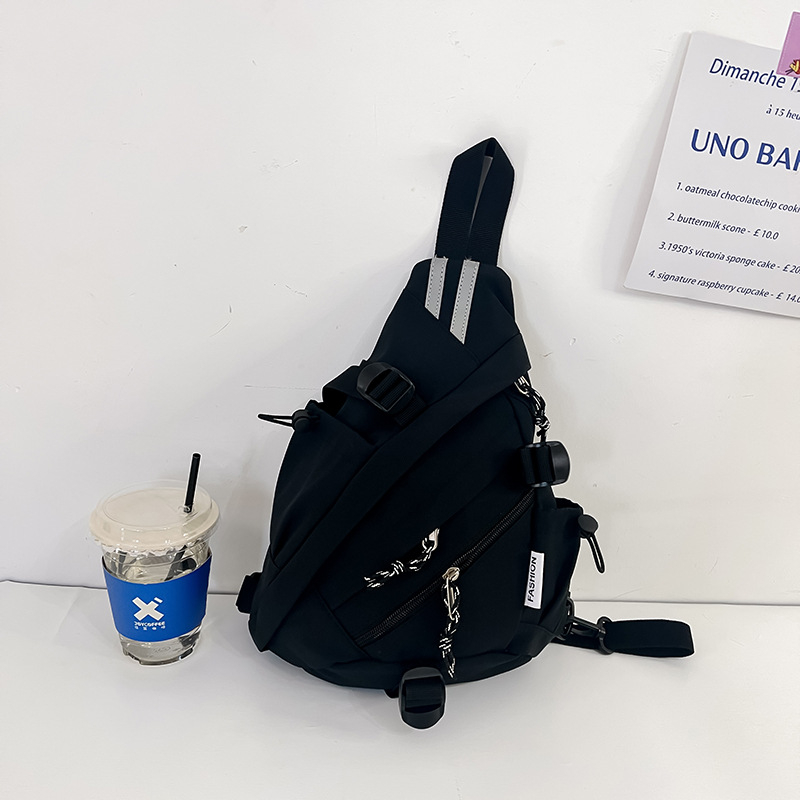Dječja dvostruka crossbody torba, lagana najlon torbica, podstava od poliestera, uzorak s slovima, prozračna i otporna na habanje, svakodnevna upotreba