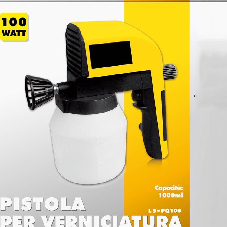 Automatický elektrický striekací pištoľ, model PQ100W, 100W, 0,6 mm tryska, hmotnosť 1,2 kg, nasávanie