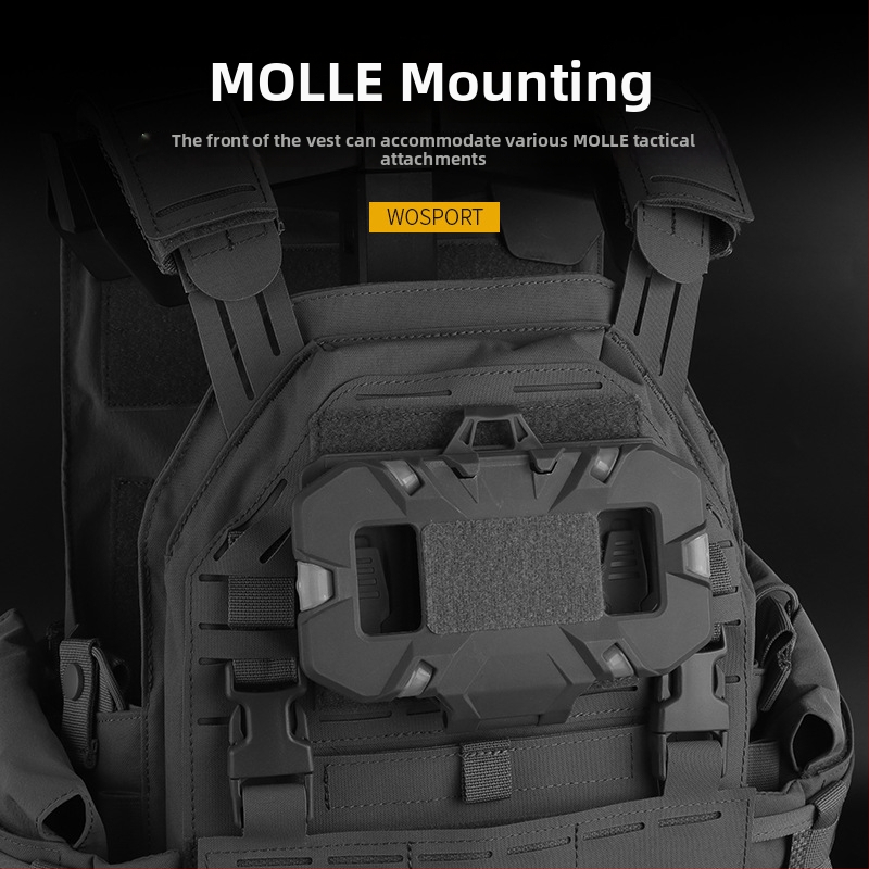 WOSPORT LG4 Тактическа външна защитна жилетка от нейлон с лазерно изрязване MOLLE и удебелени раменни подплънки