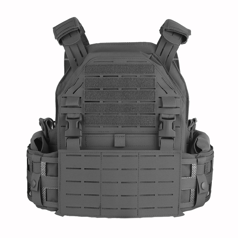 WOSPORT LG4 Тактическа външна защитна жилетка от нейлон с лазерно изрязване MOLLE и удебелени раменни подплънки