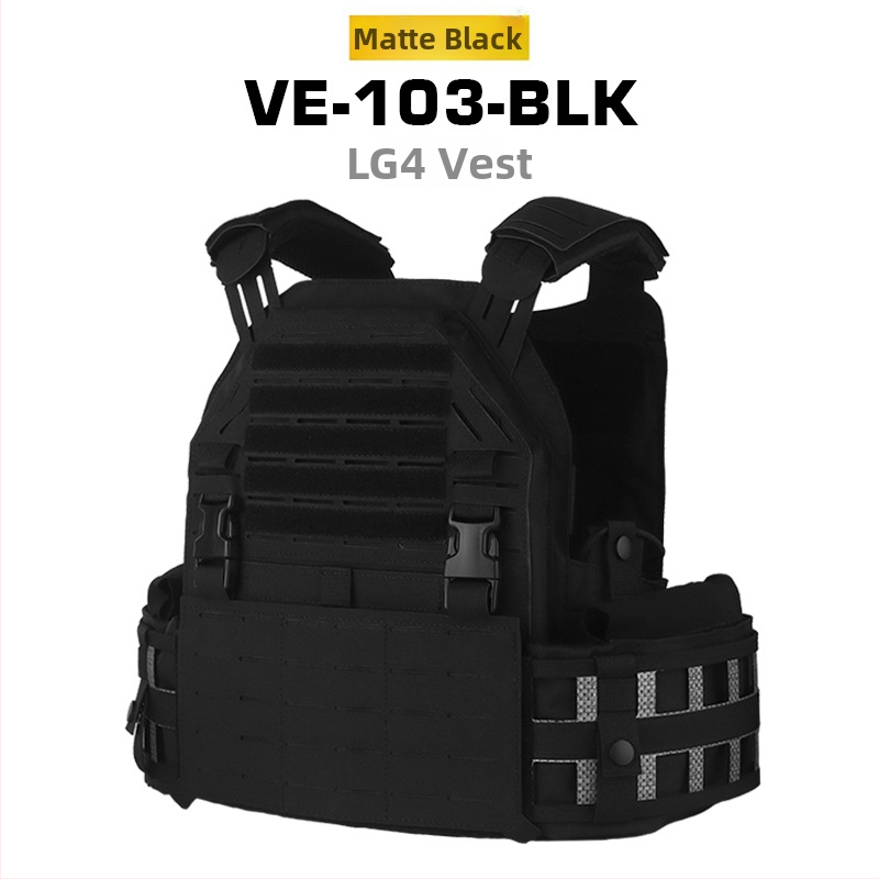 WOSPORT LG4 Тактическа външна защитна жилетка от нейлон с лазерно изрязване MOLLE и удебелени раменни подплънки