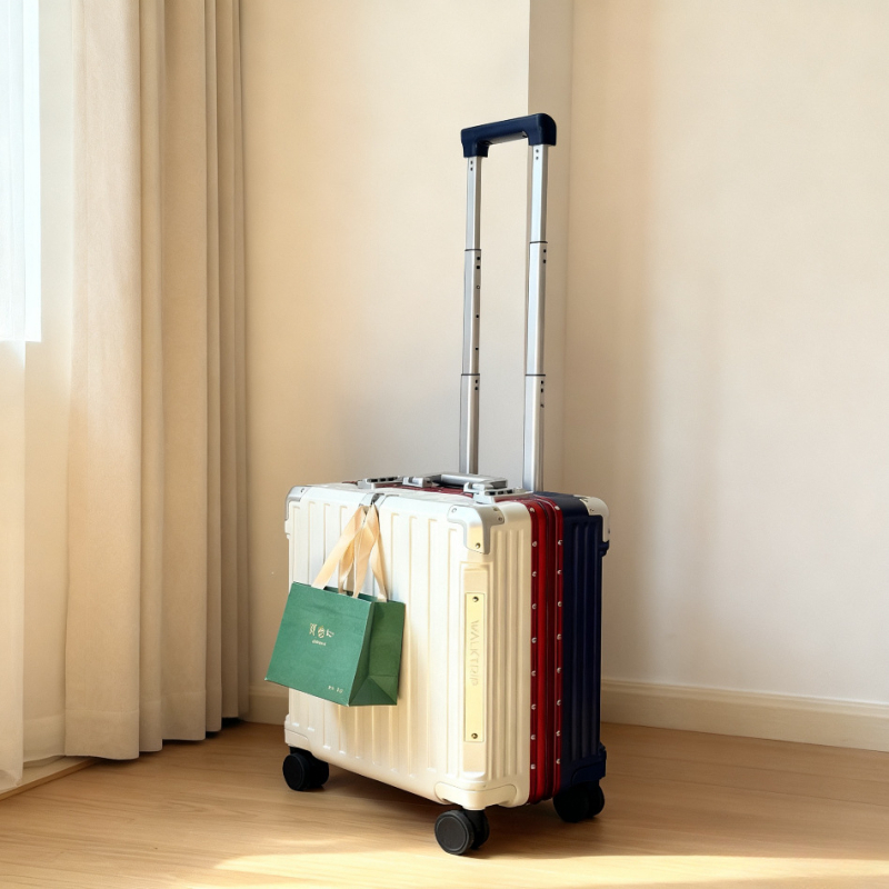 Journey 18-inčni mali kofer za ručnu prtljagu, unisex, TSA kombinirani lokot, PC kućište, otporan na habanje i krađu, okretni kotači, minimalistički i luksuzan stil za poslovna putovanja, 3.68 kg