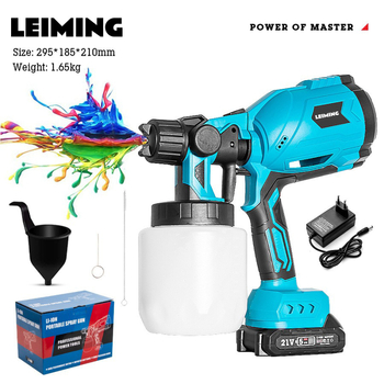 Leiming επαναφορτιζόμενος ψεκαστήρας λιθίου – ηλεκτρικός ψεκαστήρας βαφής υψηλής πίεσης για λατέξ, ασύρματη οικιακή χρήση, 20V