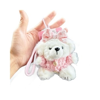 Плюшено мече-кукла, къс плюш, пълнител ПП памук, за възраст 14+