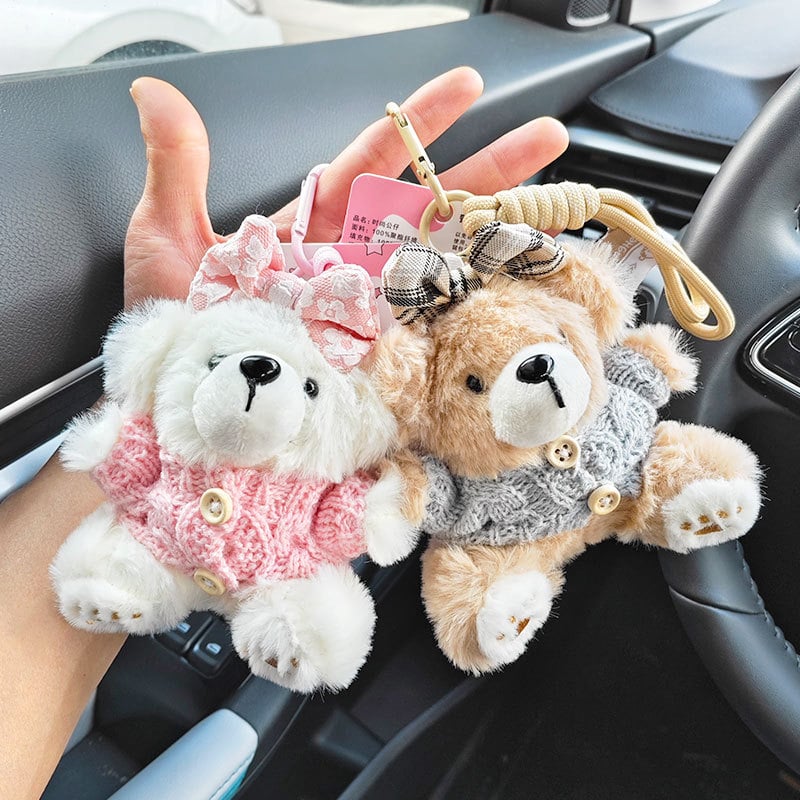 Плюшено мече-кукла, къс плюш, пълнител ПП памук, за възраст 14+