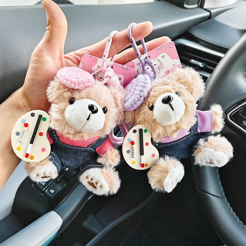 Плюшено мече-кукла, къс плюш, пълнител ПП памук, за възраст 14+