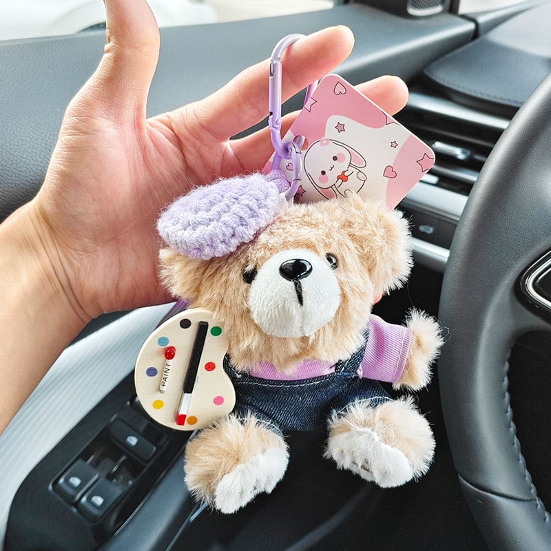 Плюшено мече-кукла, къс плюш, пълнител ПП памук, за възраст 14+