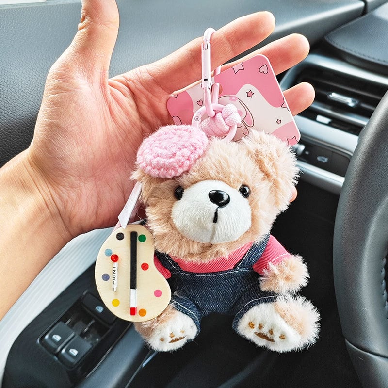 Плюшено мече-кукла, къс плюш, пълнител ПП памук, за възраст 14+