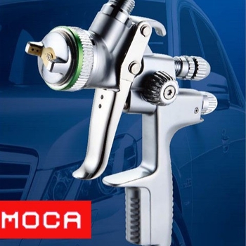 Pneumatický farbiaci pištol, dvojúčelový, s vysokou atomizáciou, pre automobilové farby a základný náter