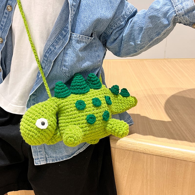 Dječja crossbody torba s dinosaurom, unisex, za predškolce, tkanina, prozračna, podstava poliester, jednobojna – Jesen 2025