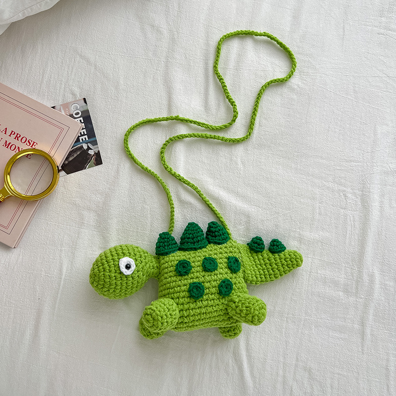 Dječja crossbody torba s dinosaurom, unisex, za predškolce, tkanina, prozračna, podstava poliester, jednobojna – Jesen 2025