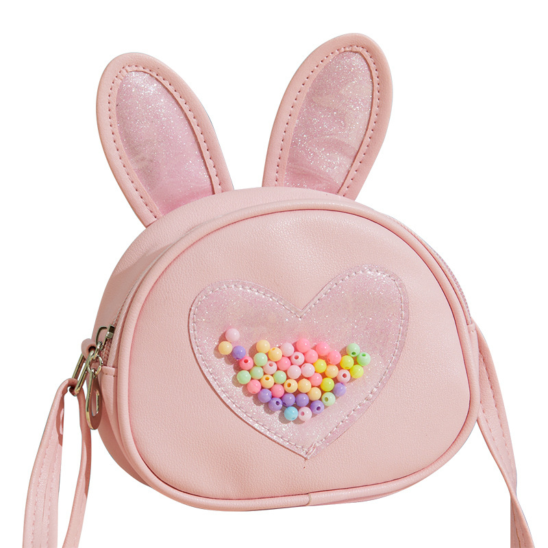 Juaner crossbody torba za djecu s ušima zeca — PU koža, vodootporna, podstava od poliesteru