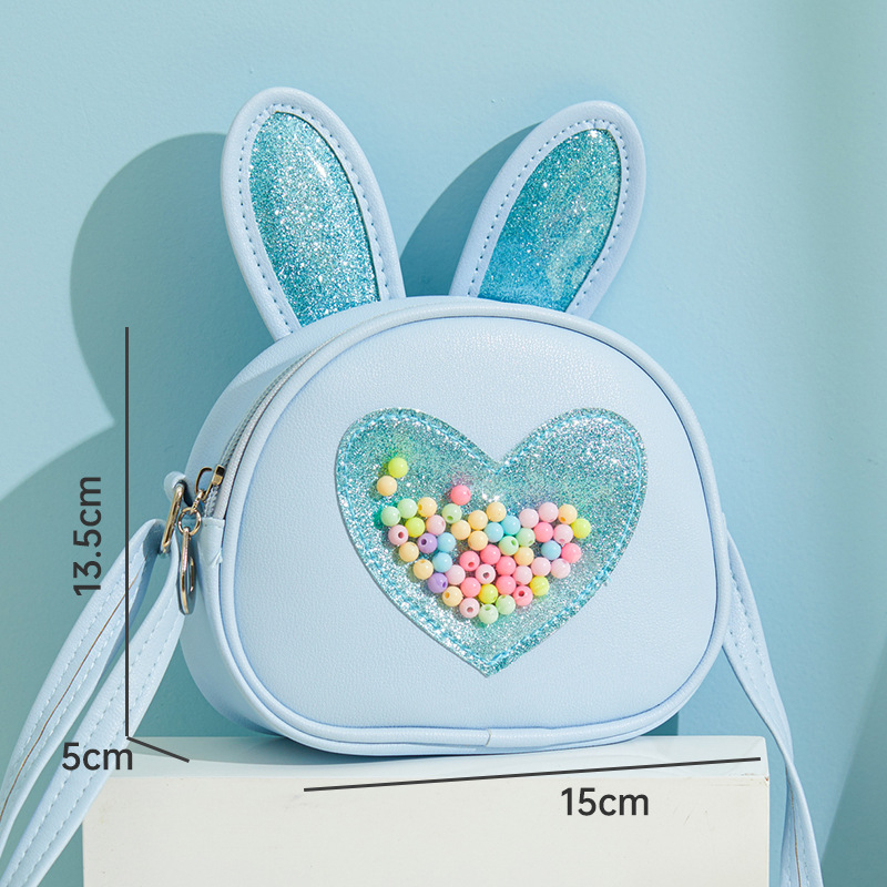 Juaner crossbody torba za djecu s ušima zeca — PU koža, vodootporna, podstava od poliesteru