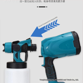 Prenosný bezdrôtový striekací pištol s Li-Ion batériou, 21V, na farby a latex, objem nádrže 800 ml