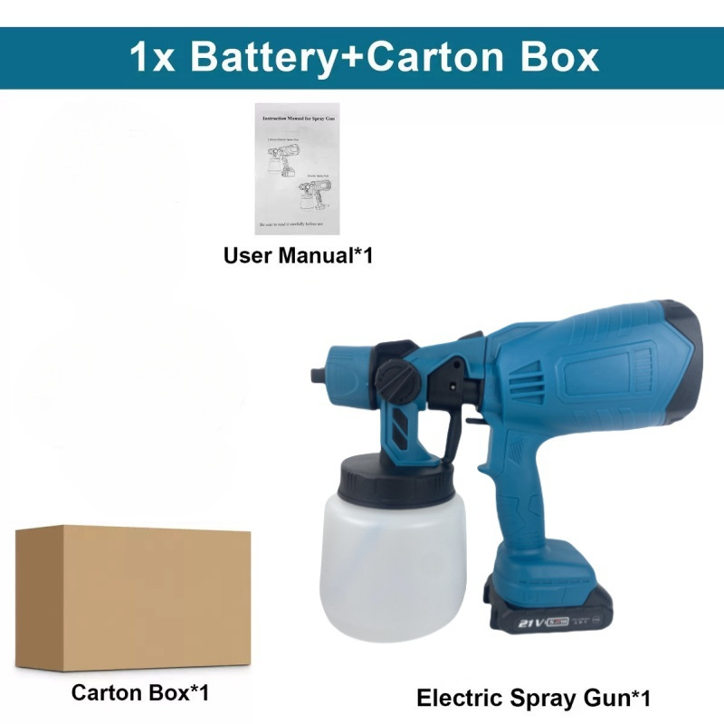 Bežični pištolj za prskanje boje za kućnu upotrebu (punjiva litijska baterija; 21V)