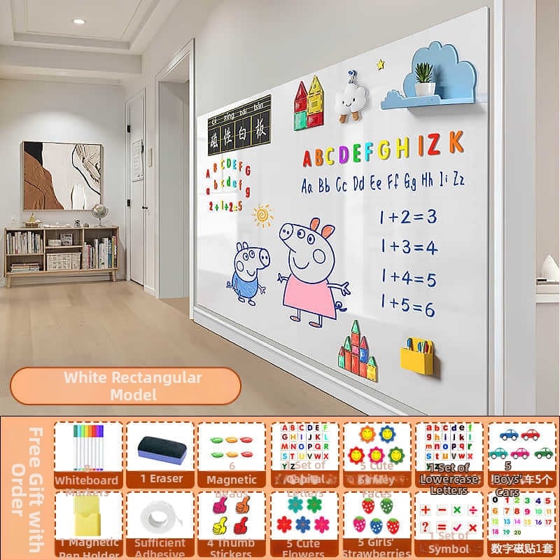 Detská jednostranná tabuľa na stenu – PET rám, PET panel, Little ruishi, Špecifikácia 1