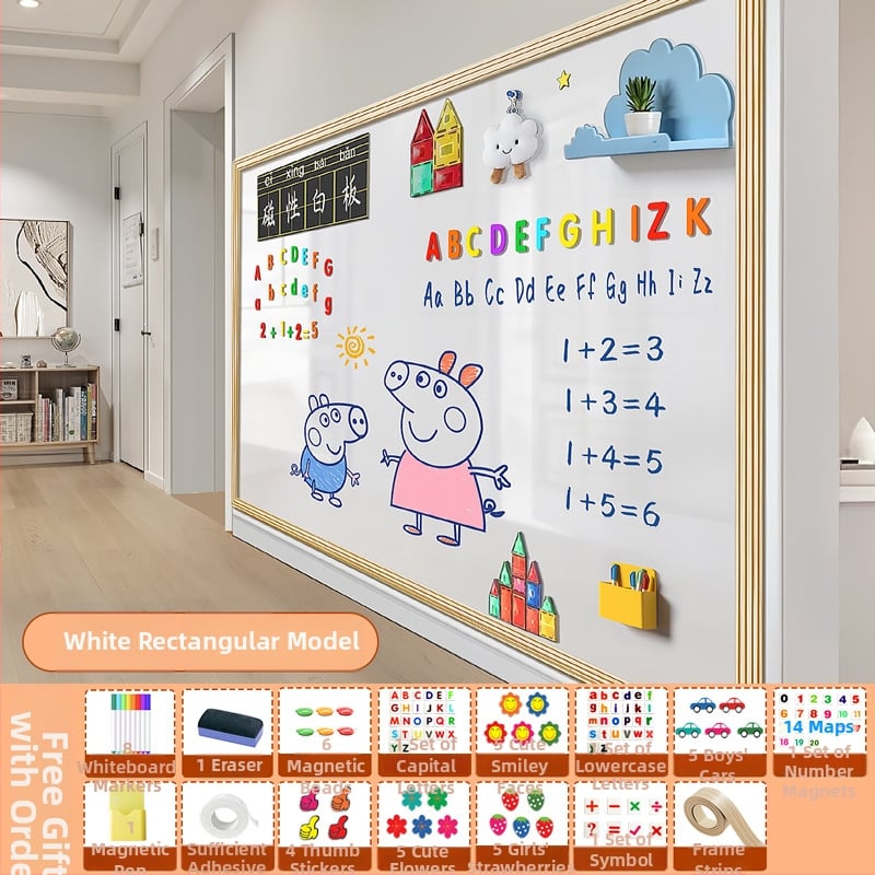 Detská jednostranná tabuľa na stenu – PET rám, PET panel, Little ruishi, Špecifikácia 1