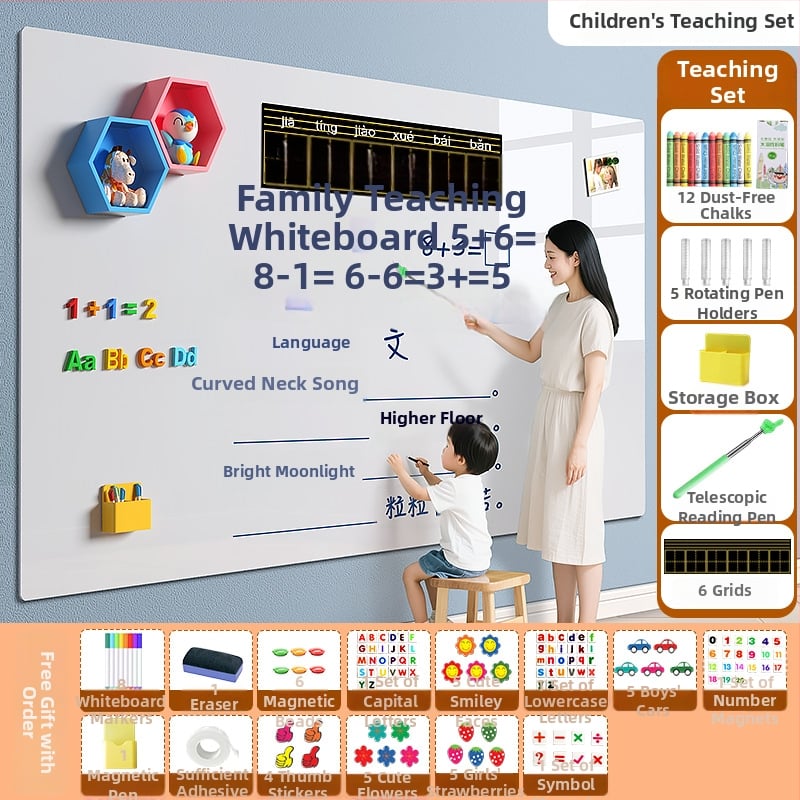 Detská jednostranná tabuľa na stenu – PET rám, PET panel, Little ruishi, Špecifikácia 1