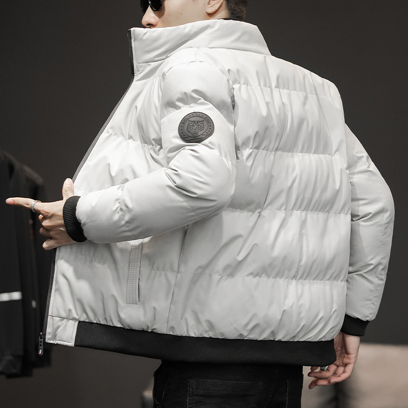 Jachetă bărbătească camuflată, călduroasă, cu umplutură din poliester și căptușeală poliesterică, fermoar și guler înalt