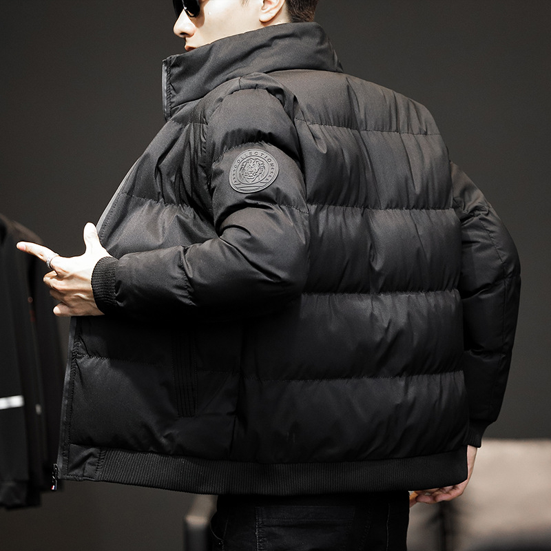 Jachetă bărbătească camuflată, călduroasă, cu umplutură din poliester și căptușeală poliesterică, fermoar și guler înalt