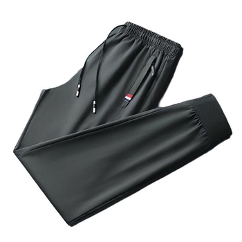 Джогър панталони с маншет в корейски стил, свободна кройка, къс крачол, материя от бамбукови влакна със 96–100% полиестер