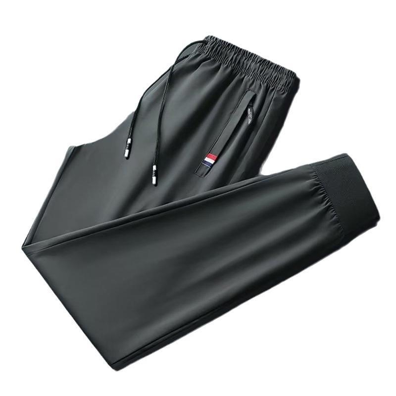 Джогър панталони с маншет в корейски стил, свободна кройка, къс крачол, материя от бамбукови влакна със 96–100% полиестер