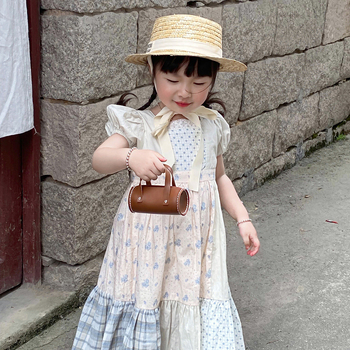 Dječja crossbody torba, PU materijal, ručno šivana, za djecu u predšolskoj dobi, zapadni stil