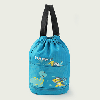 Geantă de baie pentru copii cu separare uscat‑umed, rucsac impermeabil din Oxford, cu model anime desene animate, stil street