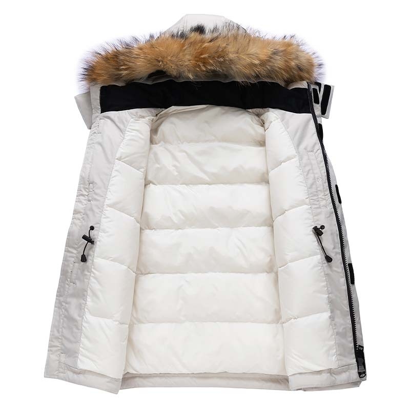 Muški down parka s punom od bijelog patka, 650 punila, vodootporna, otporna na vjetar, maskirni uzorak