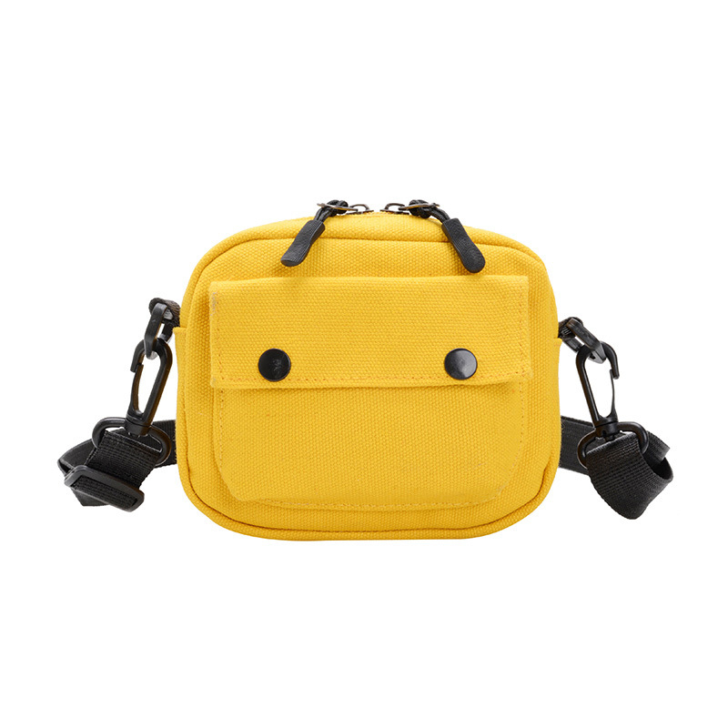 Dječja platnena crossbody torba, unisex, prozračna, podstava od sintetičke kože, jednobojna boja, za svakodnevnu upotrebu, za osnovnu školu, moderan stil