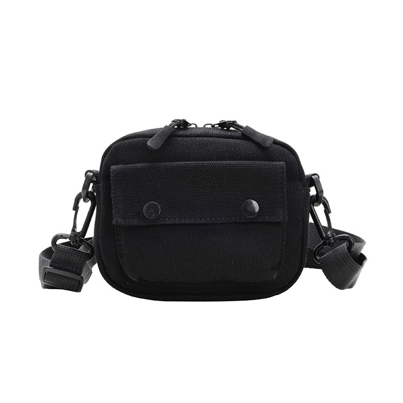 Dječja platnena crossbody torba, unisex, prozračna, podstava od sintetičke kože, jednobojna boja, za svakodnevnu upotrebu, za osnovnu školu, moderan stil